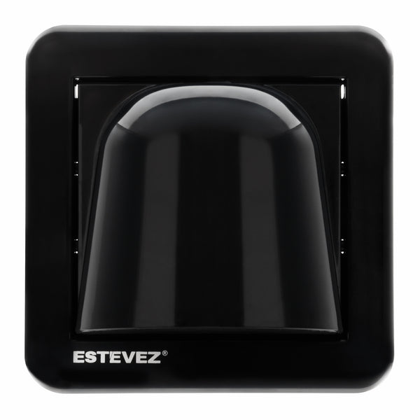 Estevez Rejilla Plástica para Desfogue 90° de 4" - Modelo 007-4 - Ventilación Exterior - Luzdeco