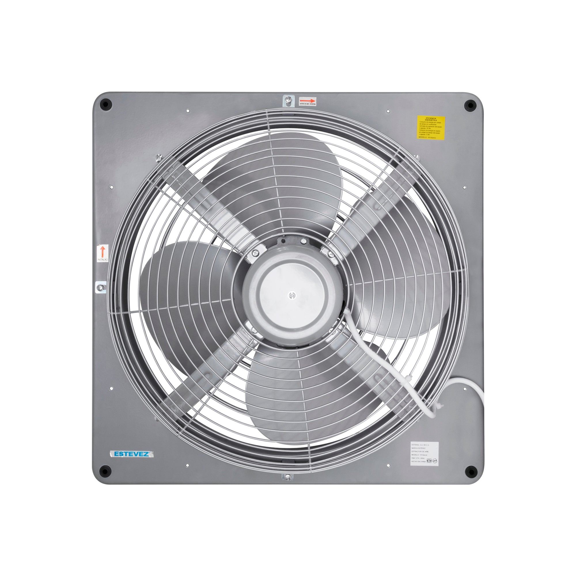 Estevez Carátula para Extractor de Aire 4" - Modelo 3104-V, Blanca, Diseño Moderno y Duradero - Luzdeco