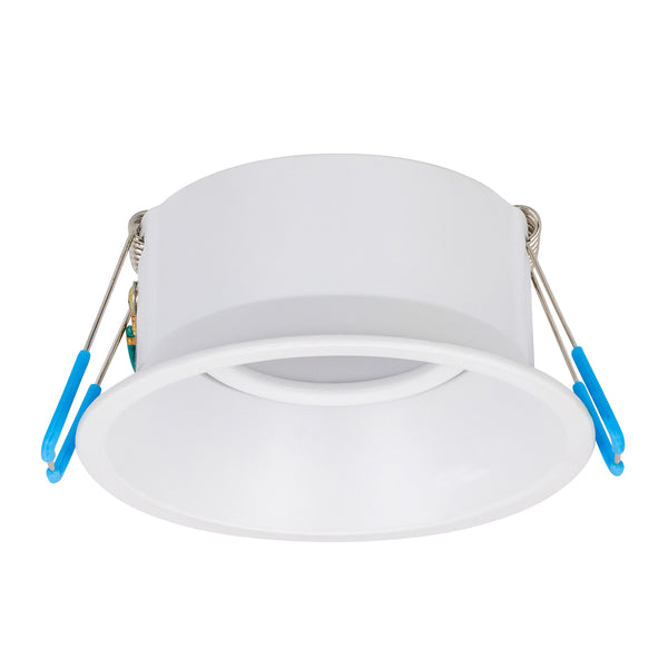Estevez Luminaria Empotrable Domus Orientable Cuadrada Blanca GX5.3 Ø90 mm, Modelo 19121-0