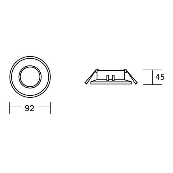 Estevez Luminaria Empotrable Domus Orientable Cuadrada Blanca GX5.3 Ø90 mm, Modelo 19121-0