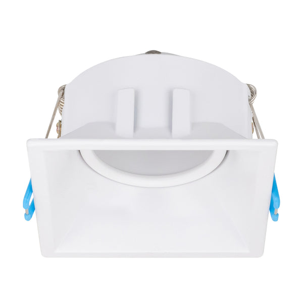 Estevez Luminaria Empotrable Domus Orientable Cuadrada Blanca GX5.3 Ø90 mm, Modelo 19123-0