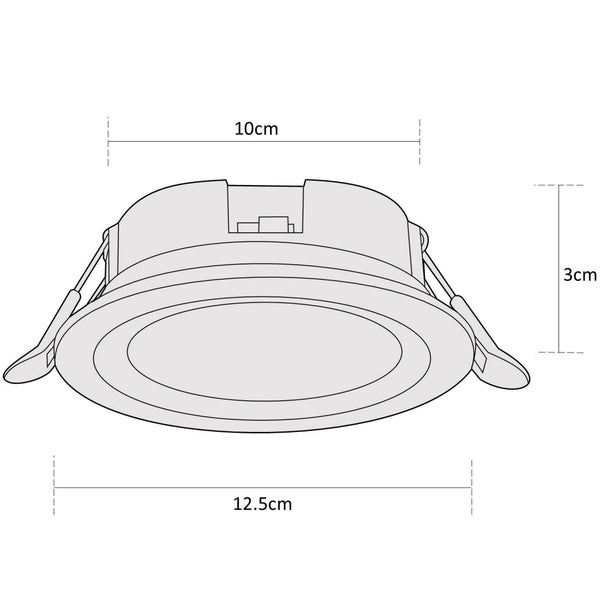 Estevez Foco LED Empotrable 12W CCT Switch Ø125 mm SNAP CCT, Modelo 19165-0-CCT
