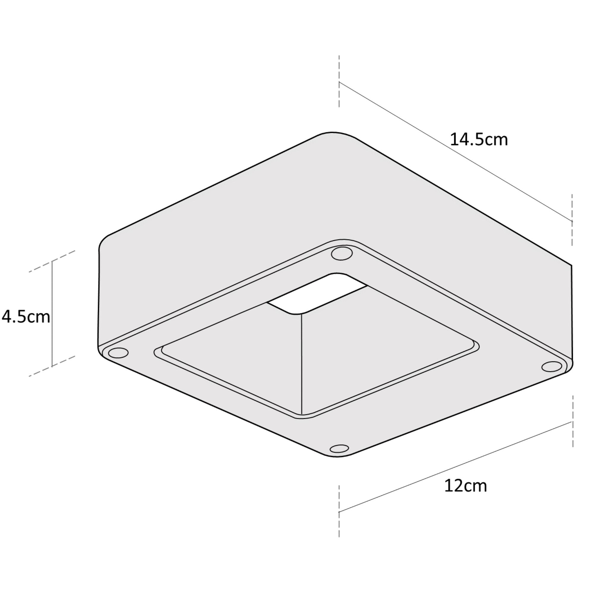 Estevez Luminario TOP LED 6W Negro para Muro Exterior IP54 3000K, Modelo 19235