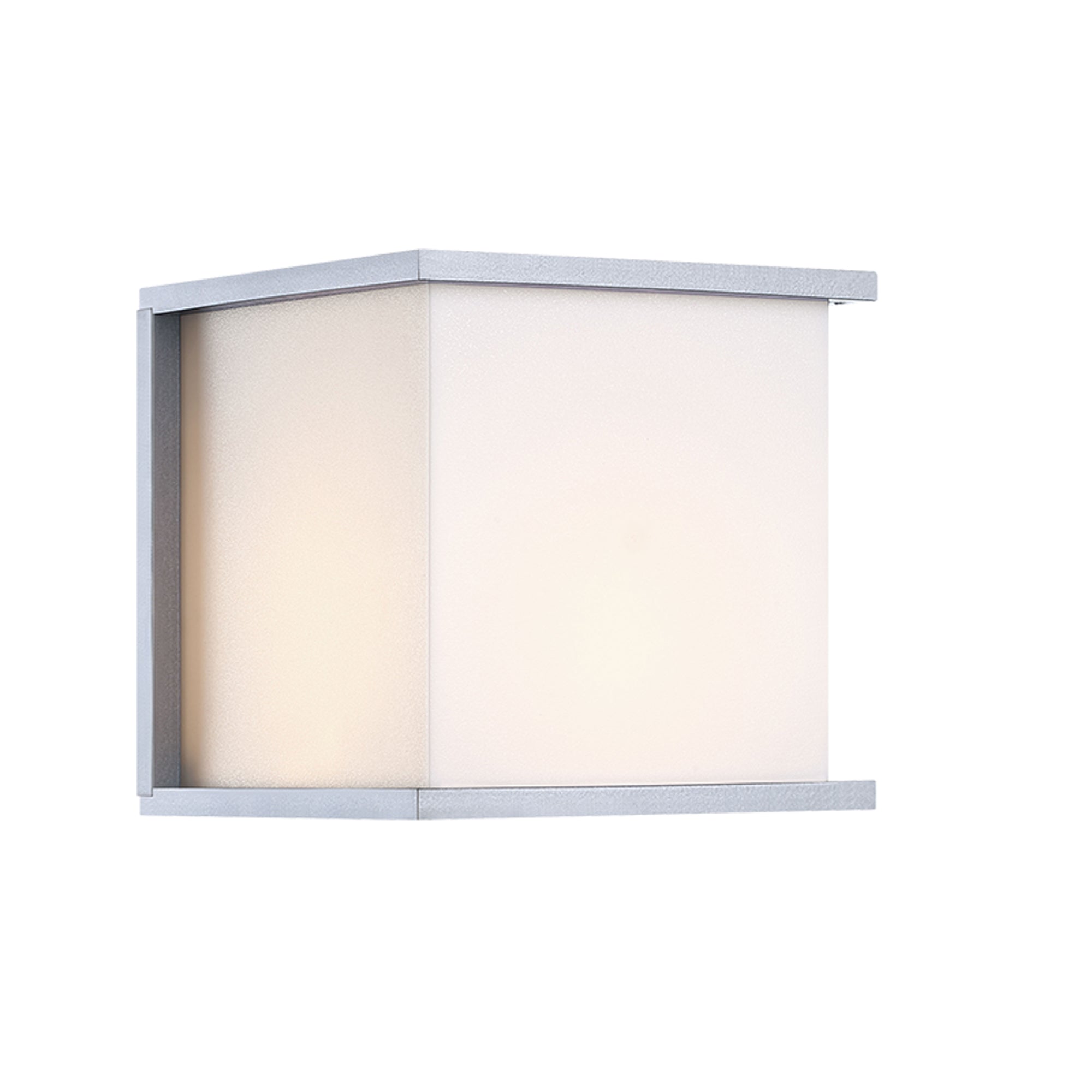 Estevez Luminaria Box Para Muro Exterior E26 IP44 Aluminio Níquel, Modelo 19280-1