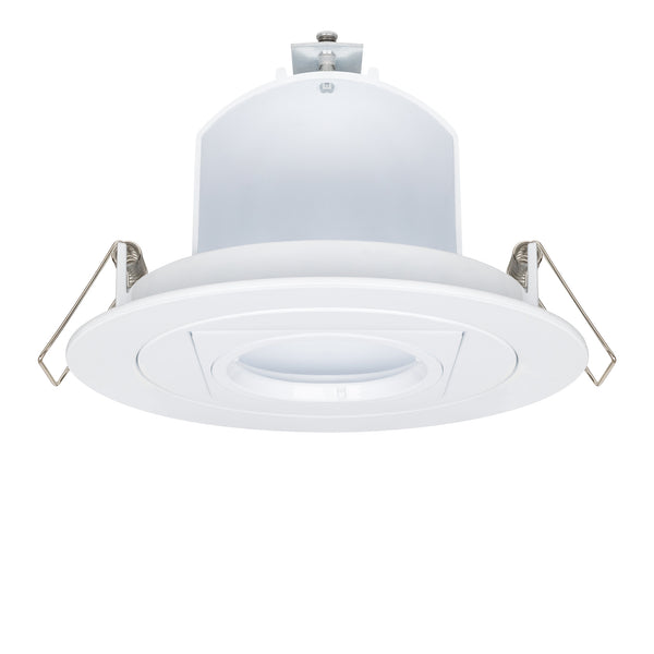 Estevez Luminario Empotrable Retráctil Redondo GX5.3 Blanco, Modelo 19287-0