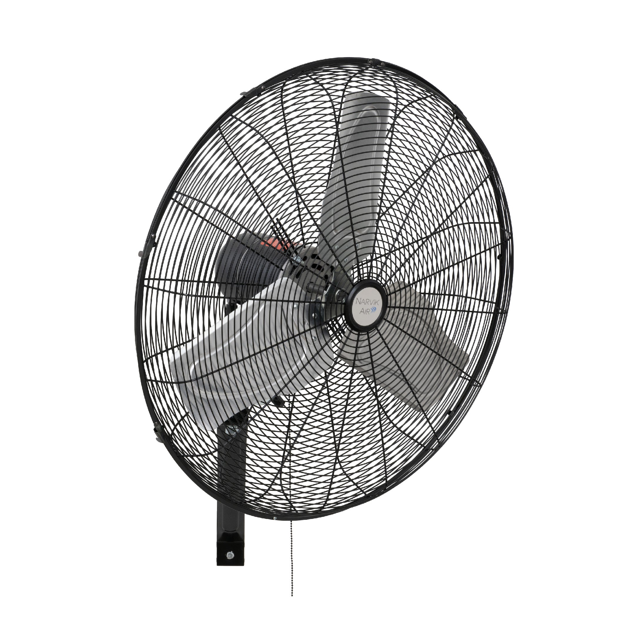 Narvik Ventilador de 24" Industrial de Pared 235W con Aspas de Aluminio, Amplia Oscilación, Modelo NA1124