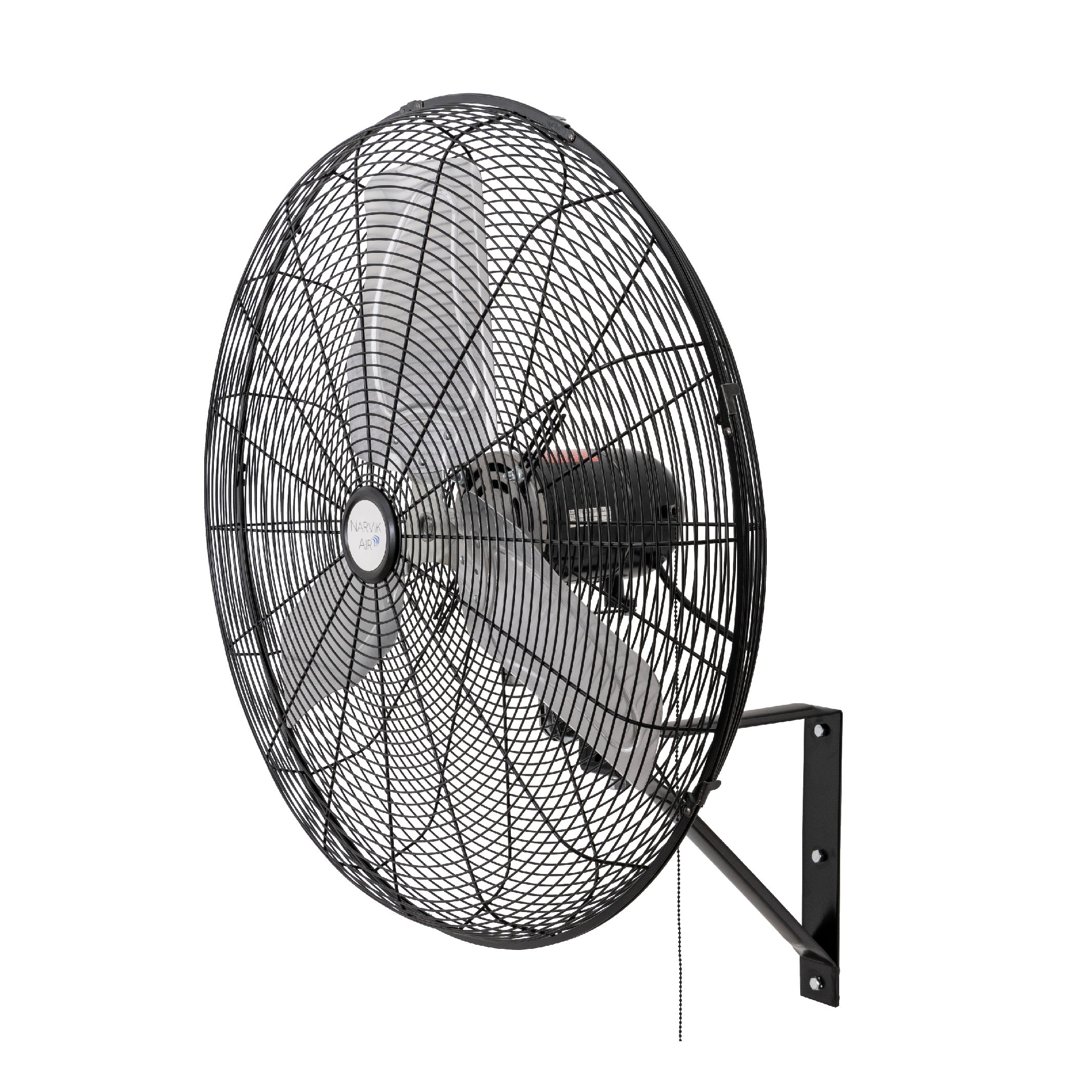 Narvik Ventilador de 24" Industrial de Pared 235W con Aspas de Aluminio, Amplia Oscilación, Modelo NA1124