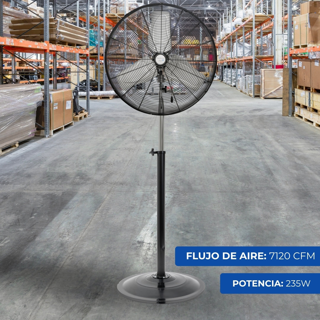 Narvik Ventilador de 24" Industrial de Pedestal 235W con Aspas de Aluminio, Modelo NA1024 / NA-S24