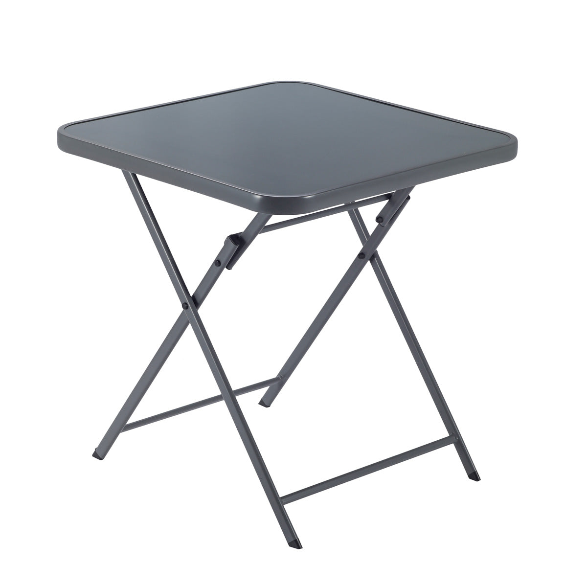 Naterial Set de Comedor: Mesa + 2 Sillas Plegables con Descansabrazos de Acero Aptas para Exterior, Modelo Emys