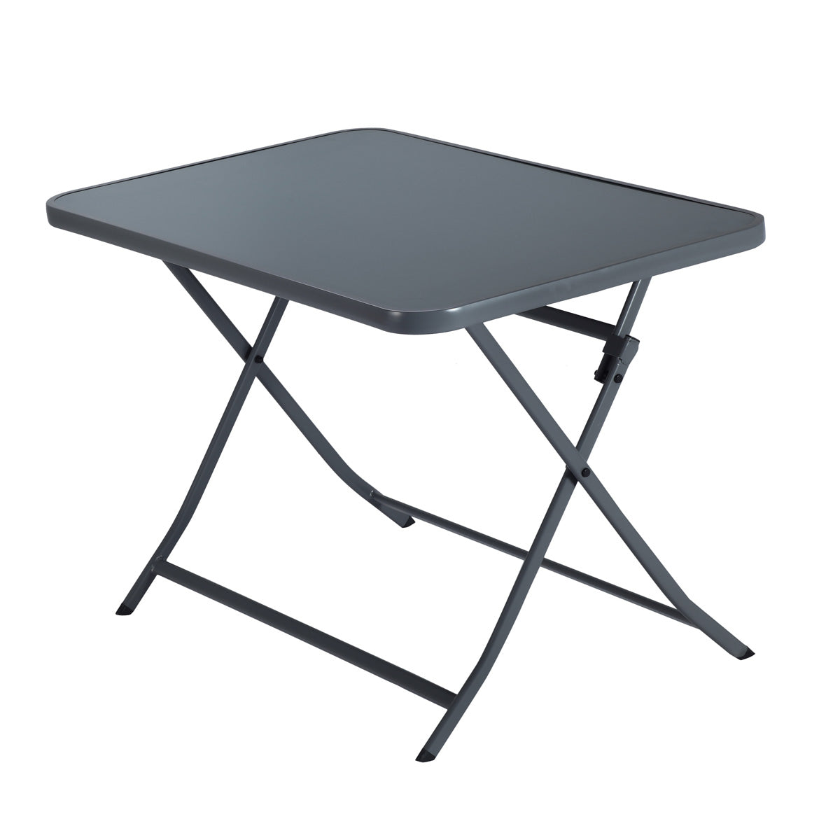 Naterial Set de Comedor: Mesa+ 4 Sillas Plegables de Acero Apta para Exterior, Modelo Emys