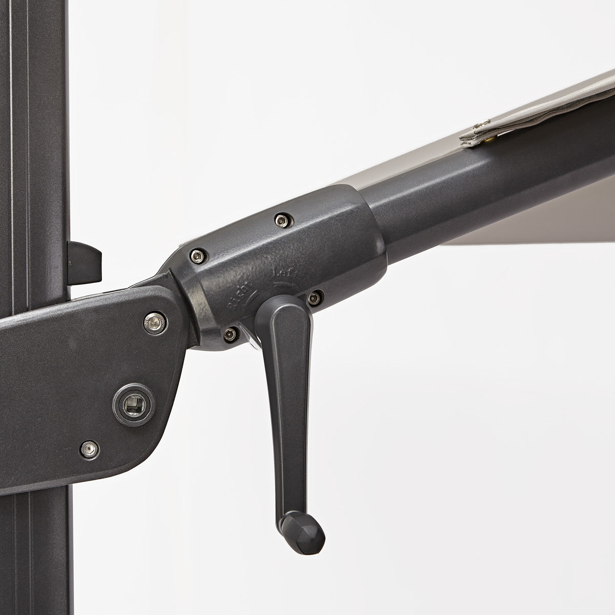 Naterial Sombrilla con Luz LED Solar 280x390 cm para Jardín con Brazo Lateral, Modelo Sonora II