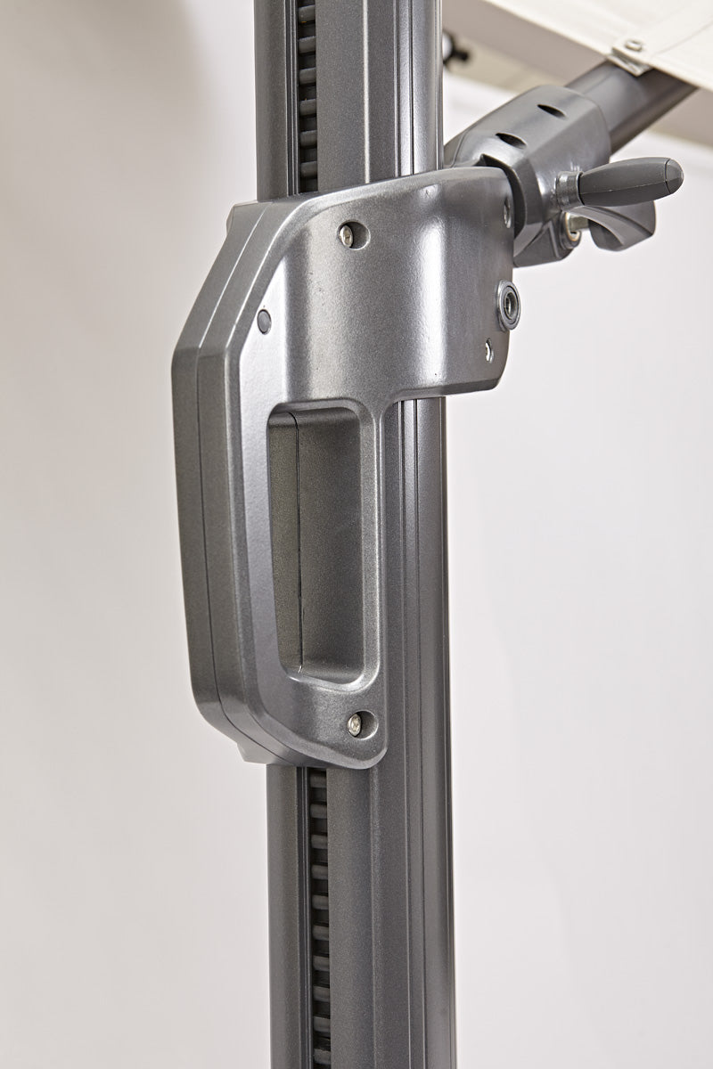 Naterial Sombrilla con Luz LED Solar 280x390 cm para Jardín con Brazo Lateral, Modelo Sonora II