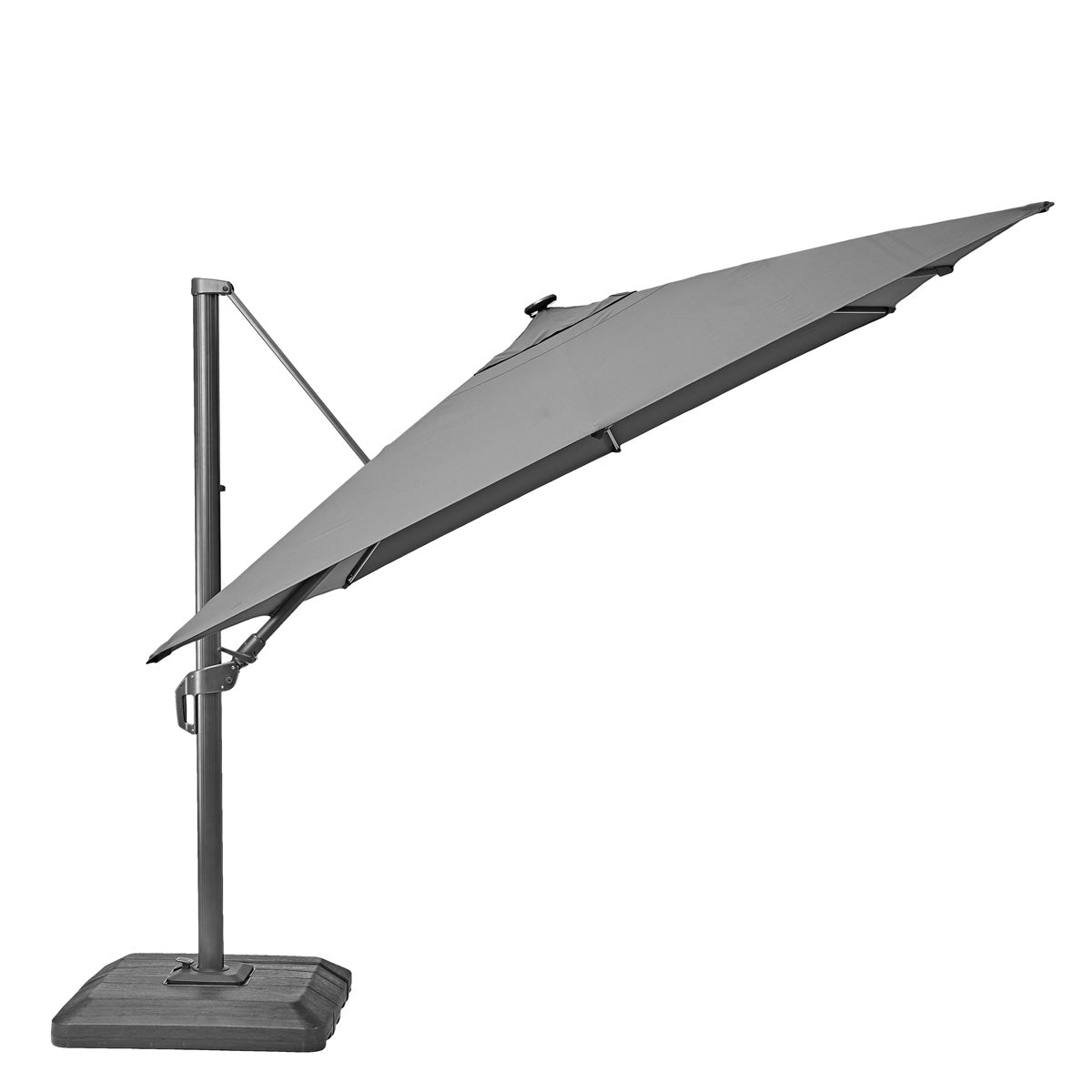 Naterial Sombrilla con Luz LED Solar 280x390 cm para Jardín con Brazo Lateral, Modelo Sonora II