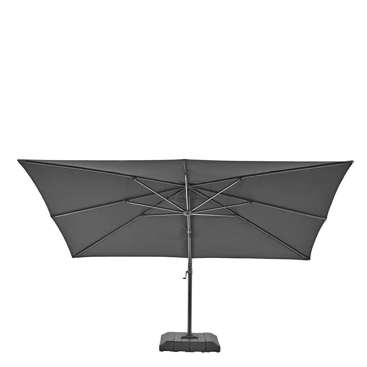 Naterial Sombrilla con Luz LED Solar 280x390 cm para Jardín con Brazo Lateral, Modelo Sonora II