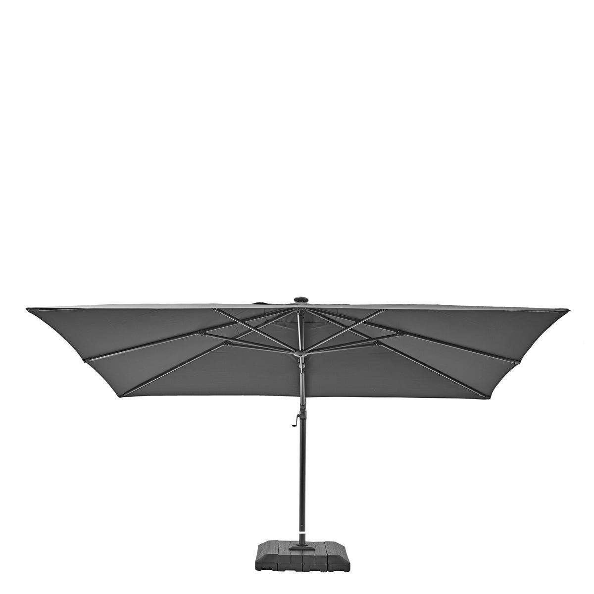 Naterial Sombrilla con Luz LED Solar 280x390 cm para Jardín con Brazo Lateral, Modelo Sonora II