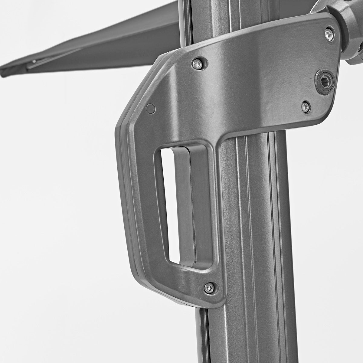 Naterial Sombrilla con Luz LED Solar 280x390 cm para Jardín con Brazo Lateral, Modelo Sonora II