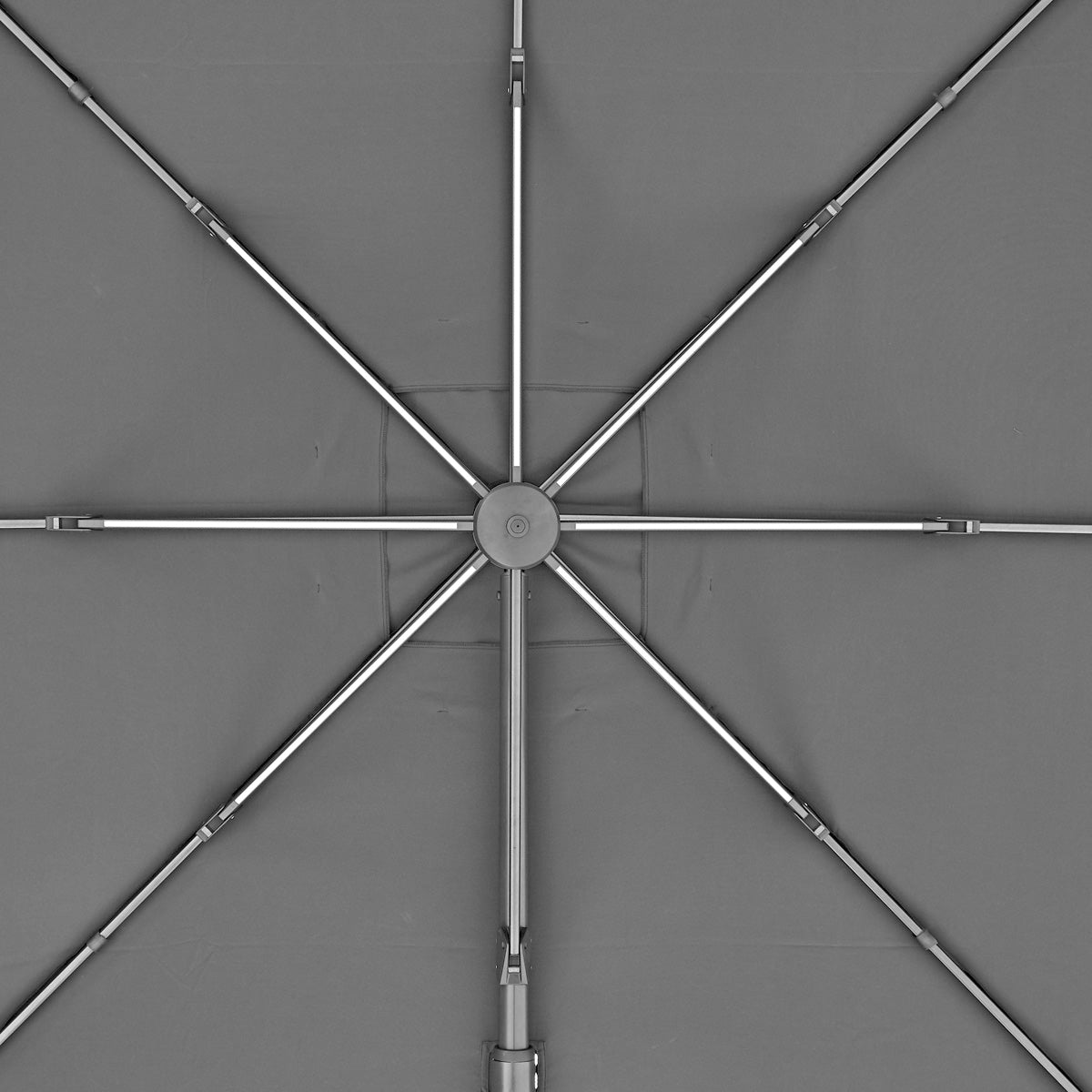 Naterial Sombrilla con Luz LED Solar 280x390 cm para Jardín con Brazo Lateral, Modelo Sonora II