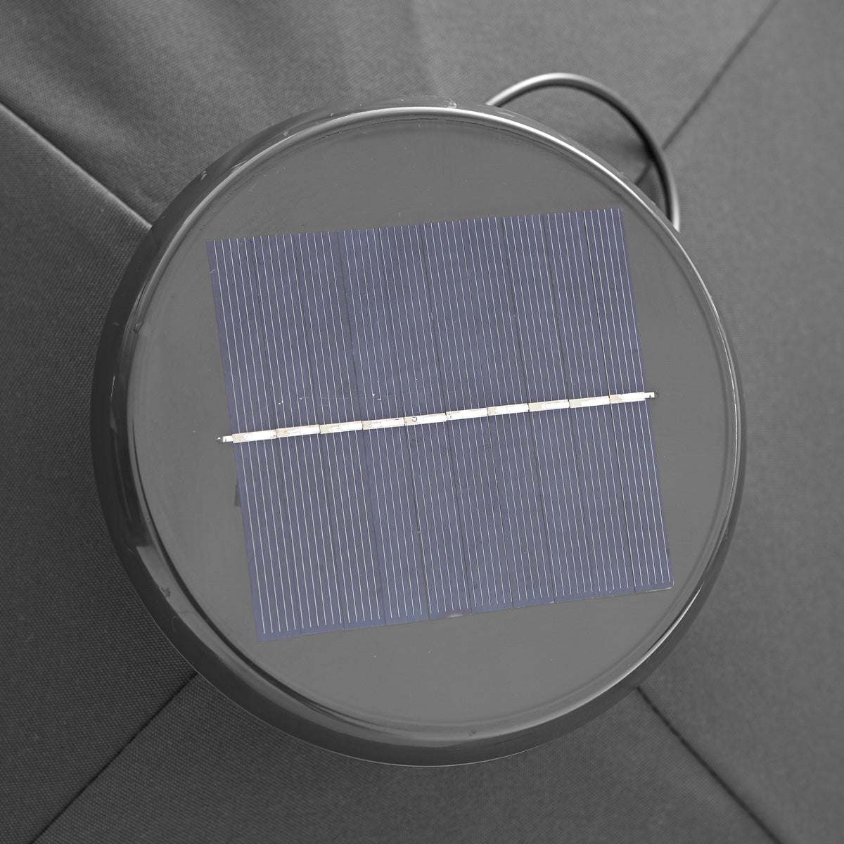 Naterial Sombrilla con Luz LED Solar 280x390 cm para Jardín con Brazo Lateral, Modelo Sonora II