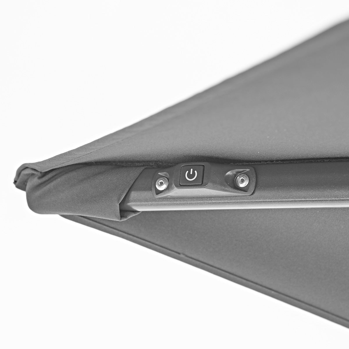 Naterial Sombrilla con Luz LED Solar 280x390 cm para Jardín con Brazo Lateral, Modelo Sonora II