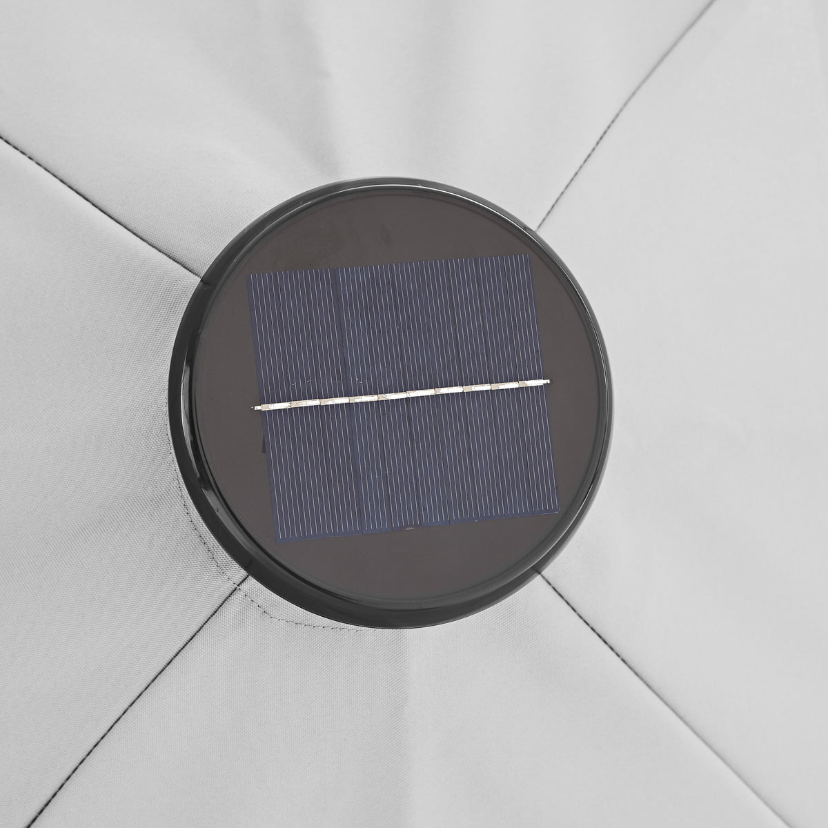 Naterial Sombrilla con Luz LED Solar 280x390 cm para Jardín con Brazo Lateral, Modelo Sonora II