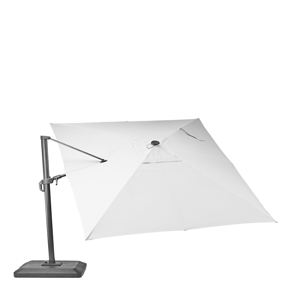 Naterial Sombrilla con Luz LED Solar 280x390 cm para Jardín con Brazo Lateral, Modelo Sonora II