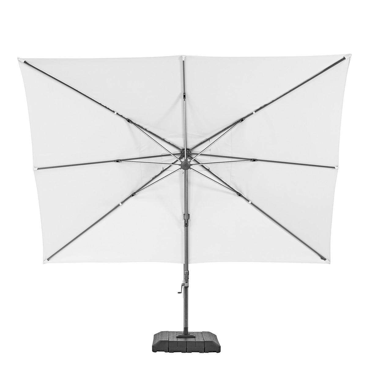 Naterial Sombrilla con Luz LED Solar 280x390 cm para Jardín con Brazo Lateral, Modelo Sonora II