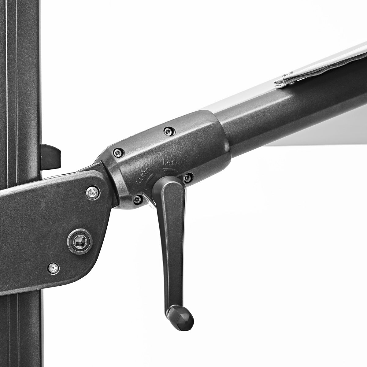 Naterial Sombrilla con Luz LED Solar 280x390 cm para Jardín con Brazo Lateral, Modelo Sonora II