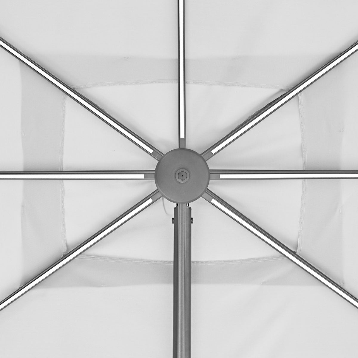 Naterial Sombrilla con Luz LED Solar 280x390 cm para Jardín con Brazo Lateral, Modelo Sonora II