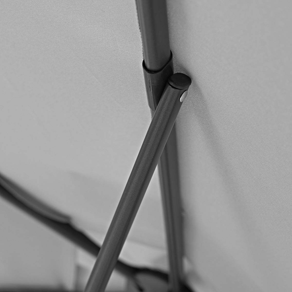 Naterial Sombrilla Para Jardín 262cm con Mástil Central y Manivela, Modelo Polar