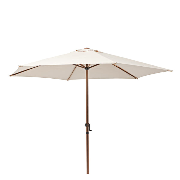 Naterial Sombrilla Para Jardín 262cm con Mástil Central y Manivela, Modelo Polar
