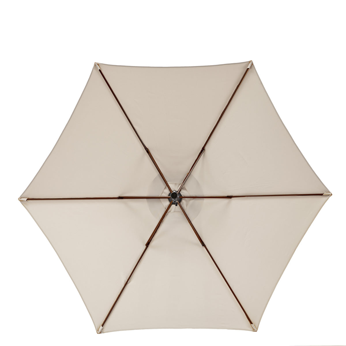 Naterial Sombrilla Para Jardín 262cm con Mástil Central y Manivela, Modelo Polar