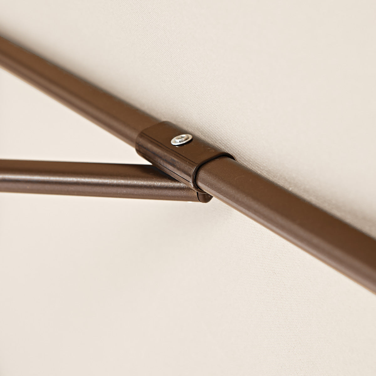 Naterial Sombrilla Para Jardín 262cm con Mástil Central y Manivela, Modelo Polar