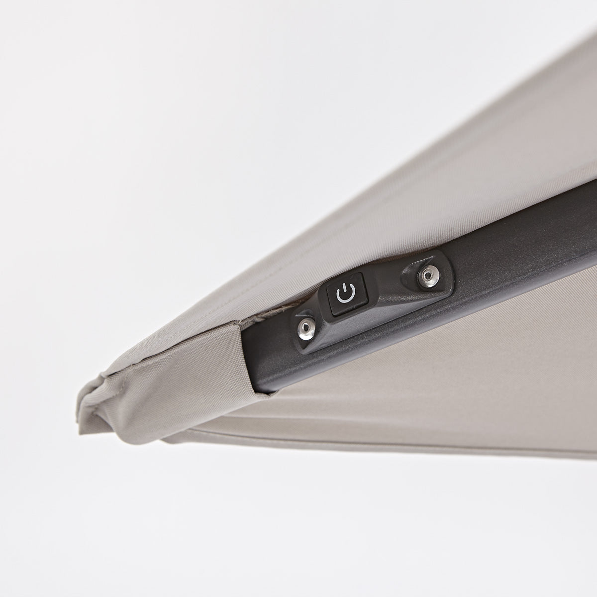 Naterial Sombrilla con Luz LED Solar 280x390 cm para Jardín con Brazo Lateral, Modelo Sonora II