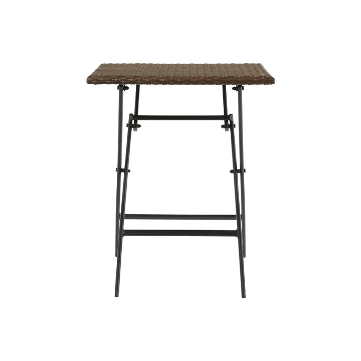 Naterial Mesa de Comedor Plegable Tipo Ratán de Aluminio Apta para Exterior, Modelo Zena