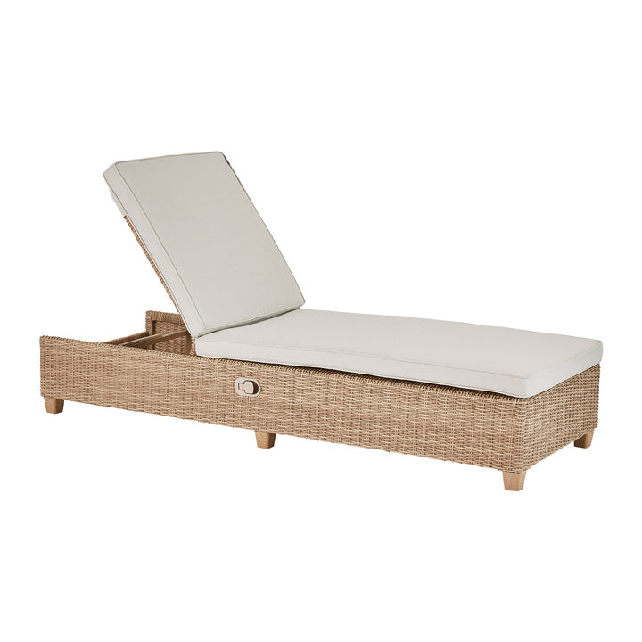 Naterial Camastro Reclinable Tipo Ratán de Aluminio con Cojín Apto para Exterior, Modelo Medena