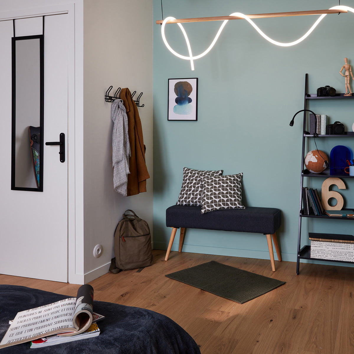 Naterial Espejo Para Puerta Enmarcado Rectangular , Modelo Inspire