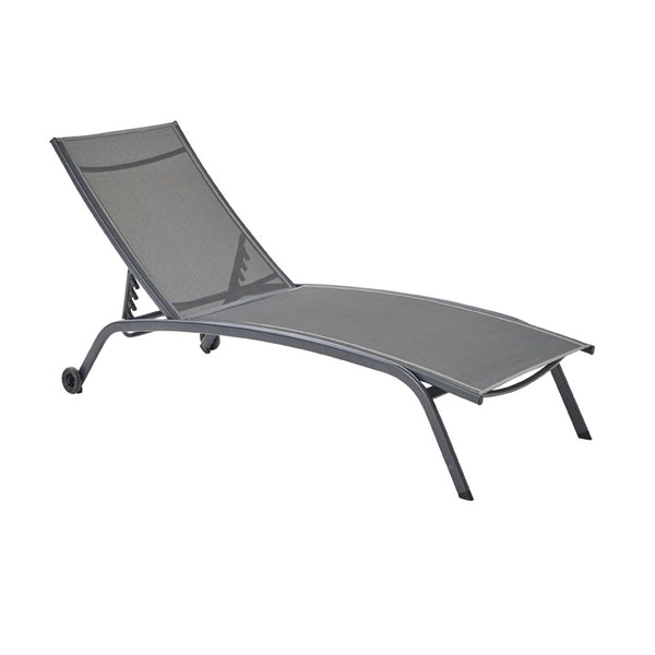 Naterial Camastro Ajustable Apilable de Acero y Malla con Ruedas, Modelo Rivera