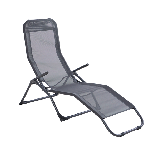 Naterial Set de 2 Camastros Plegables de Acero y Textileno 2 Posiciones Reclinable , Modelo Kroma