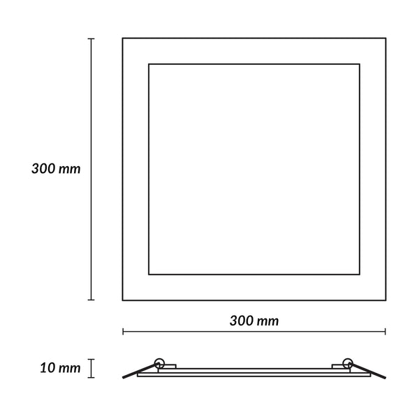 Estevez Luminaria LED Flat Square Eco 24W Empotrable 300×300 mm IP20, Modelo 39155-0-WW-ECO