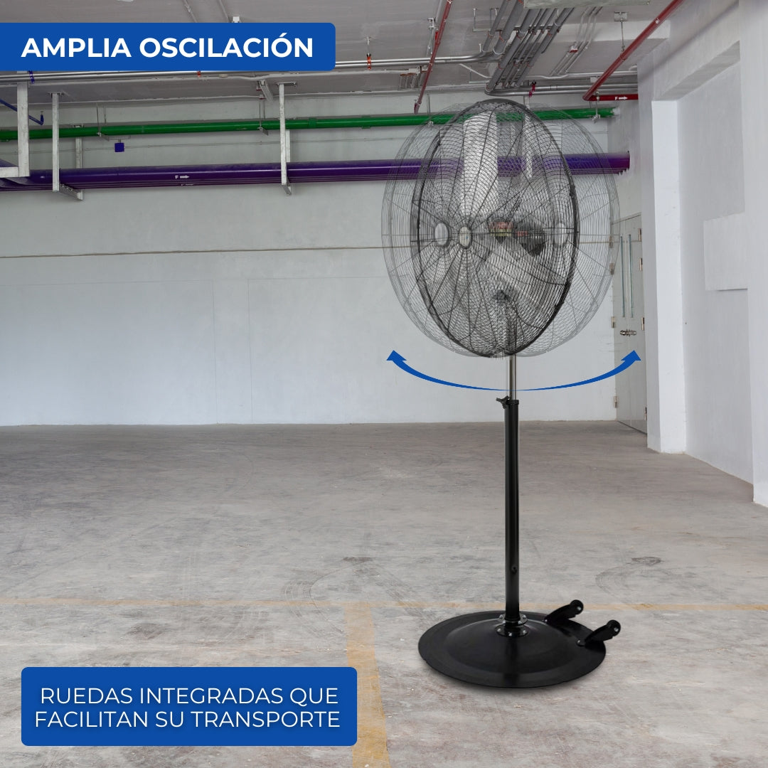 Narvik Ventilador de 30" Industrial Pedestal de 230W con Aspas de Aluminio, Modelo NA1030 / NA-S30