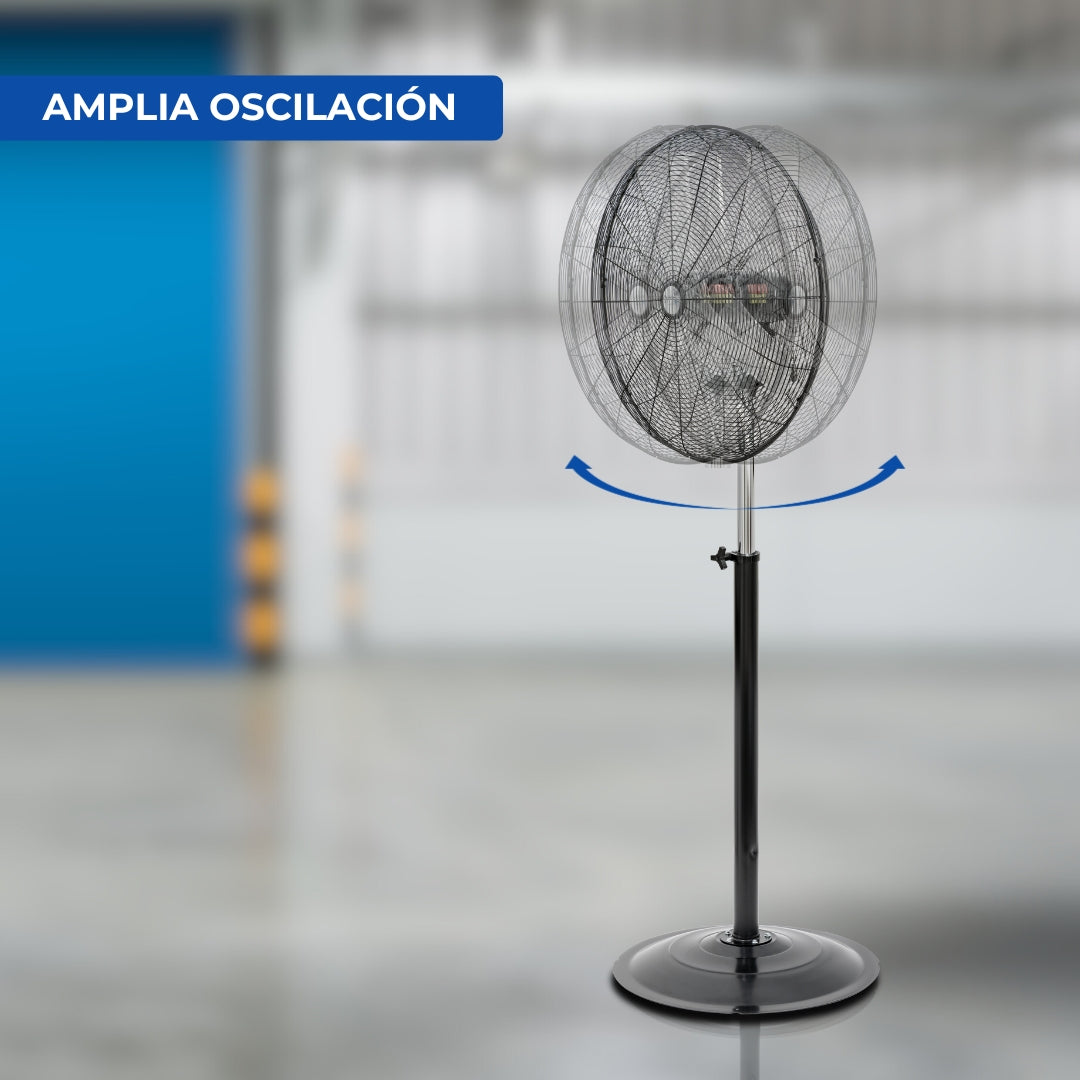 Narvik Ventilador de 24" Industrial de Pedestal 235W con Aspas de Aluminio, Modelo NA1024 / NA-S24