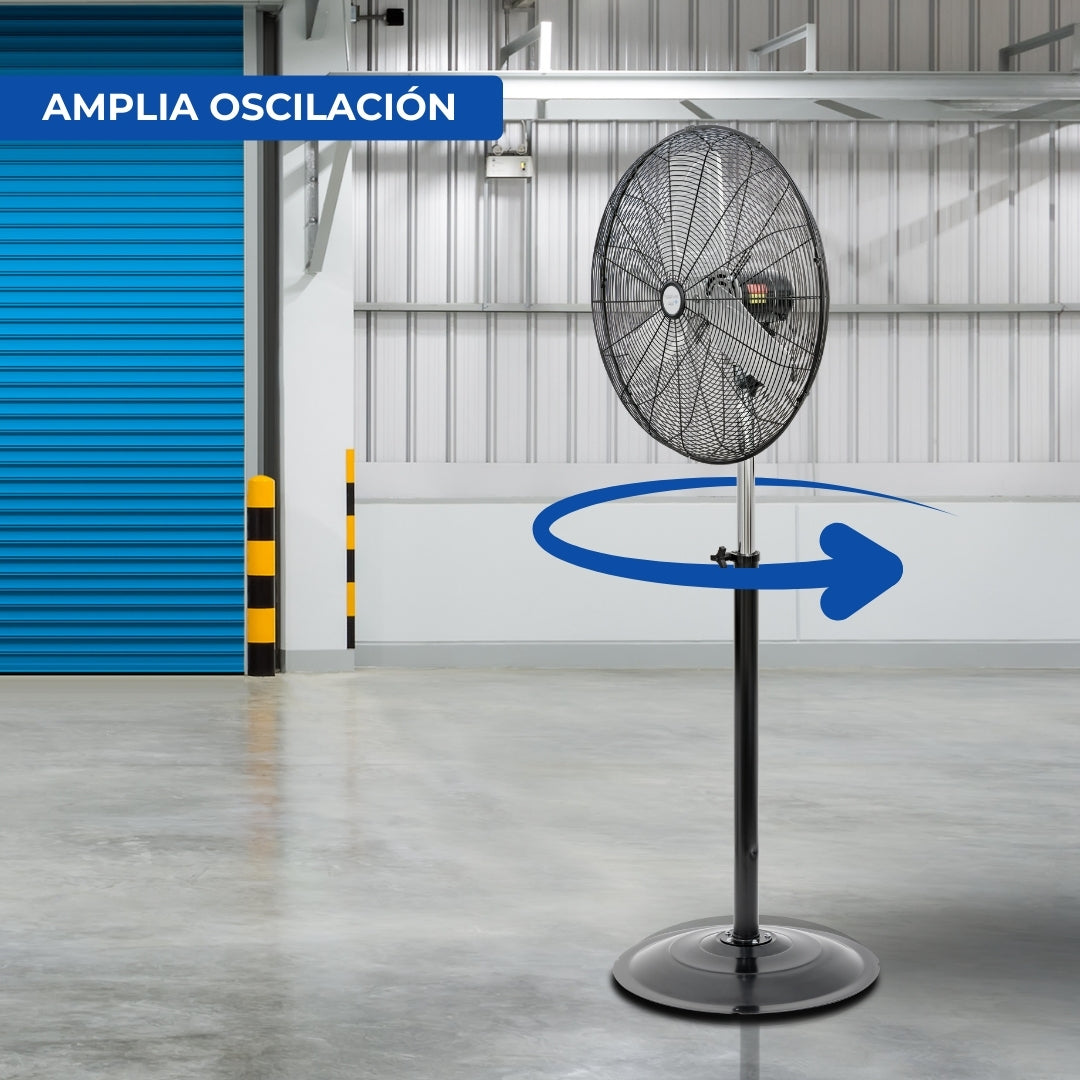 Narvik Ventilador de 24" Industrial de Pedestal 235W con Aspas de Aluminio, Modelo NA1024 / NA-S24