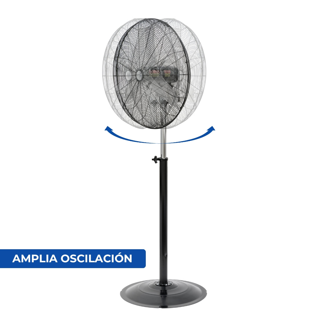 Narvik Ventilador de 24" Industrial de Pedestal 235W con Aspas de Aluminio, Modelo NA1024 / NA-S24