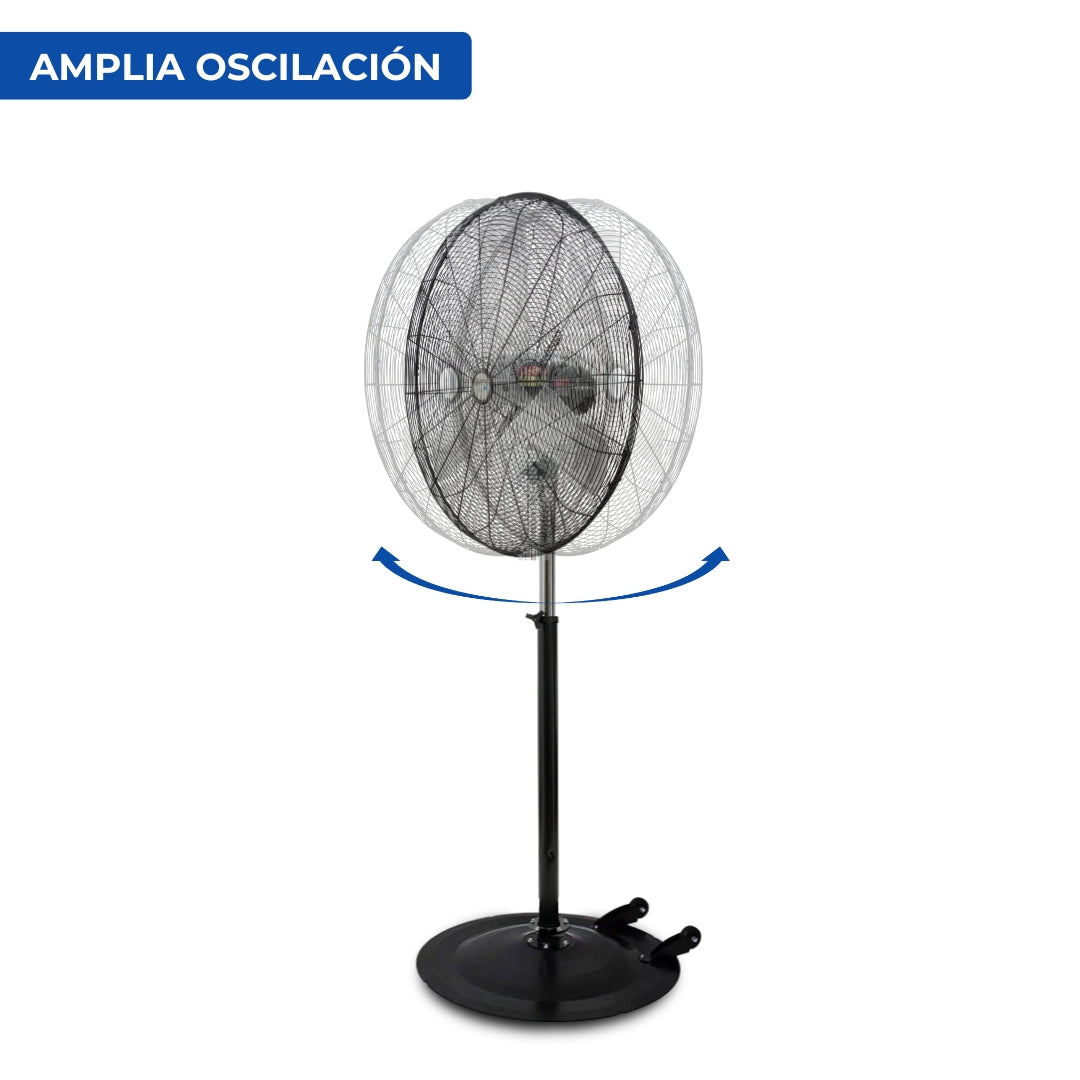 Narvik Ventilador de 30" Industrial Pedestal de 230W con Aspas de Aluminio, Modelo NA1030 / NA-S30