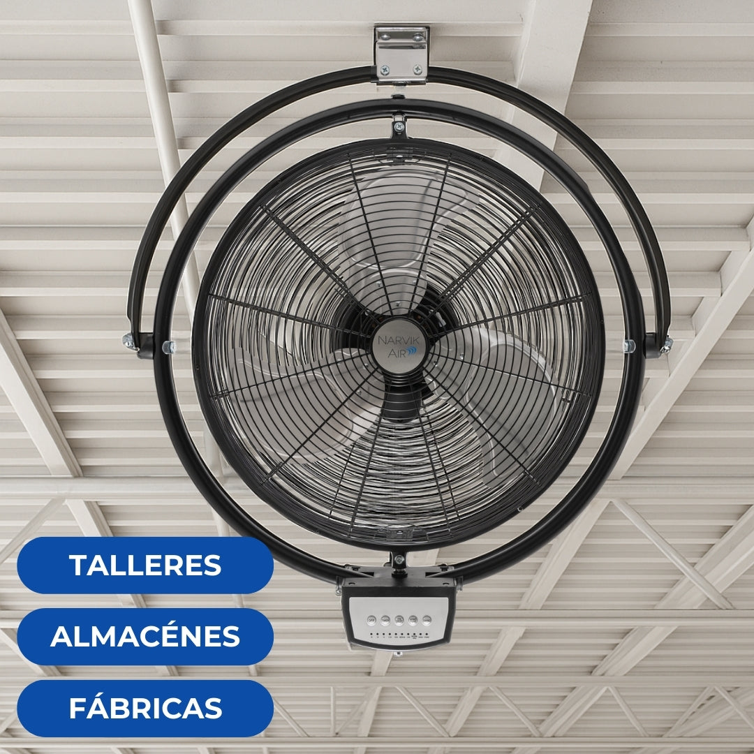 Narvik Ventilador de 20" Industrial 2 en 1: Techo y Pared de 162W con Aspas de Aluminio, Modelo NA1120 / NA-CW20