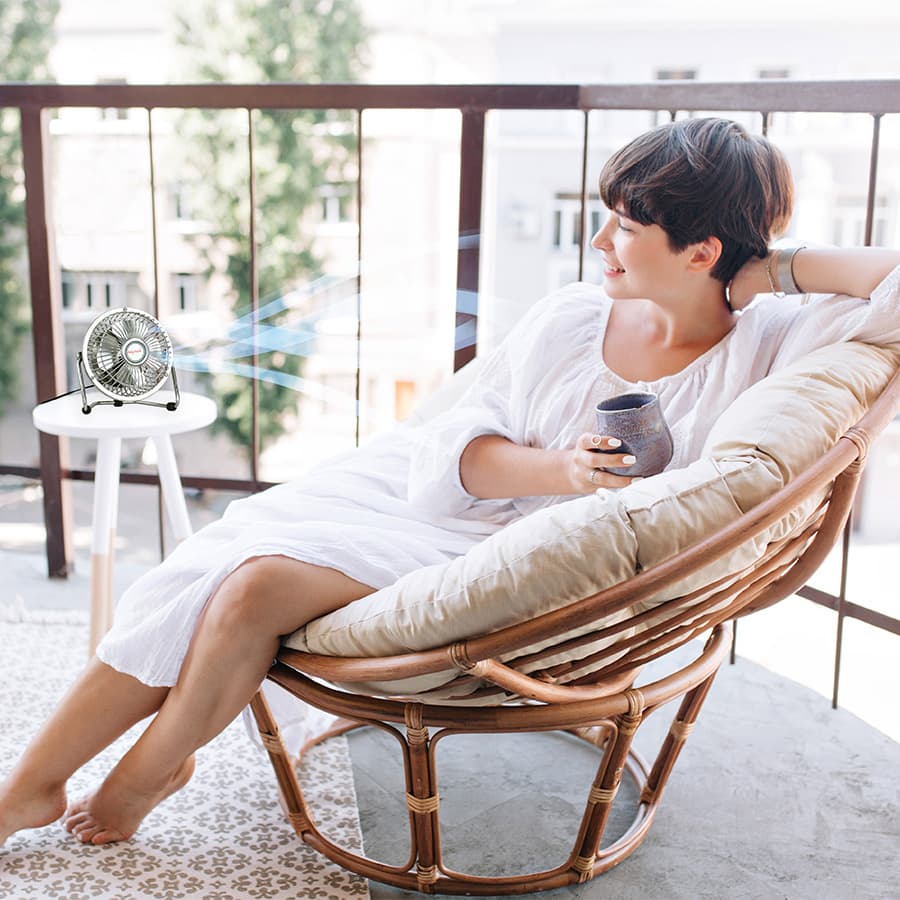 Mytek Ventilador de Mesa y Escritorio de 4" 18W con Interruptor, Modelo 3131