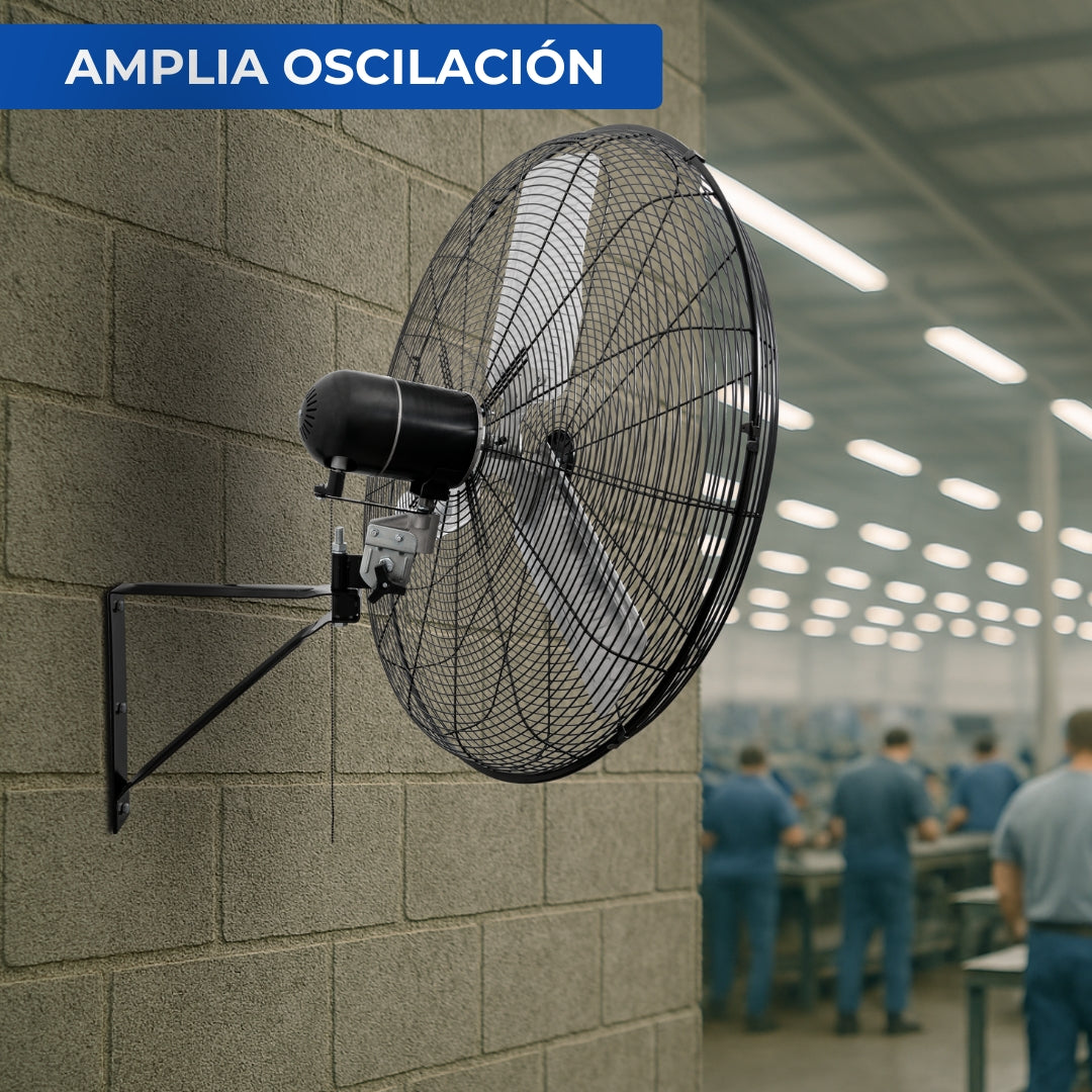 Narvik Ventilador de Pared 30" Industrial 230W con Aspas de Aluminio, Amplia Oscilación, Modelo NA1130 / NA-W30