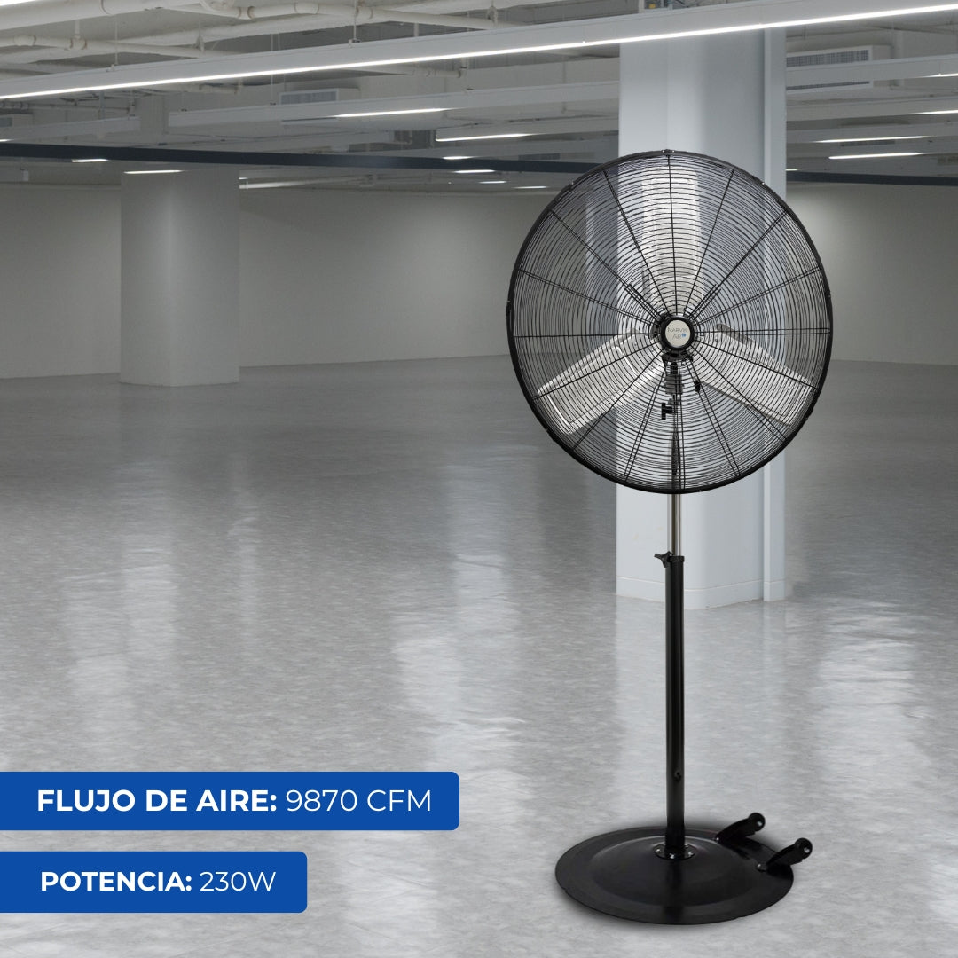 Narvik Ventilador de 30" Industrial Pedestal de 230W con Aspas de Aluminio, Modelo NA1030 / NA-S30
