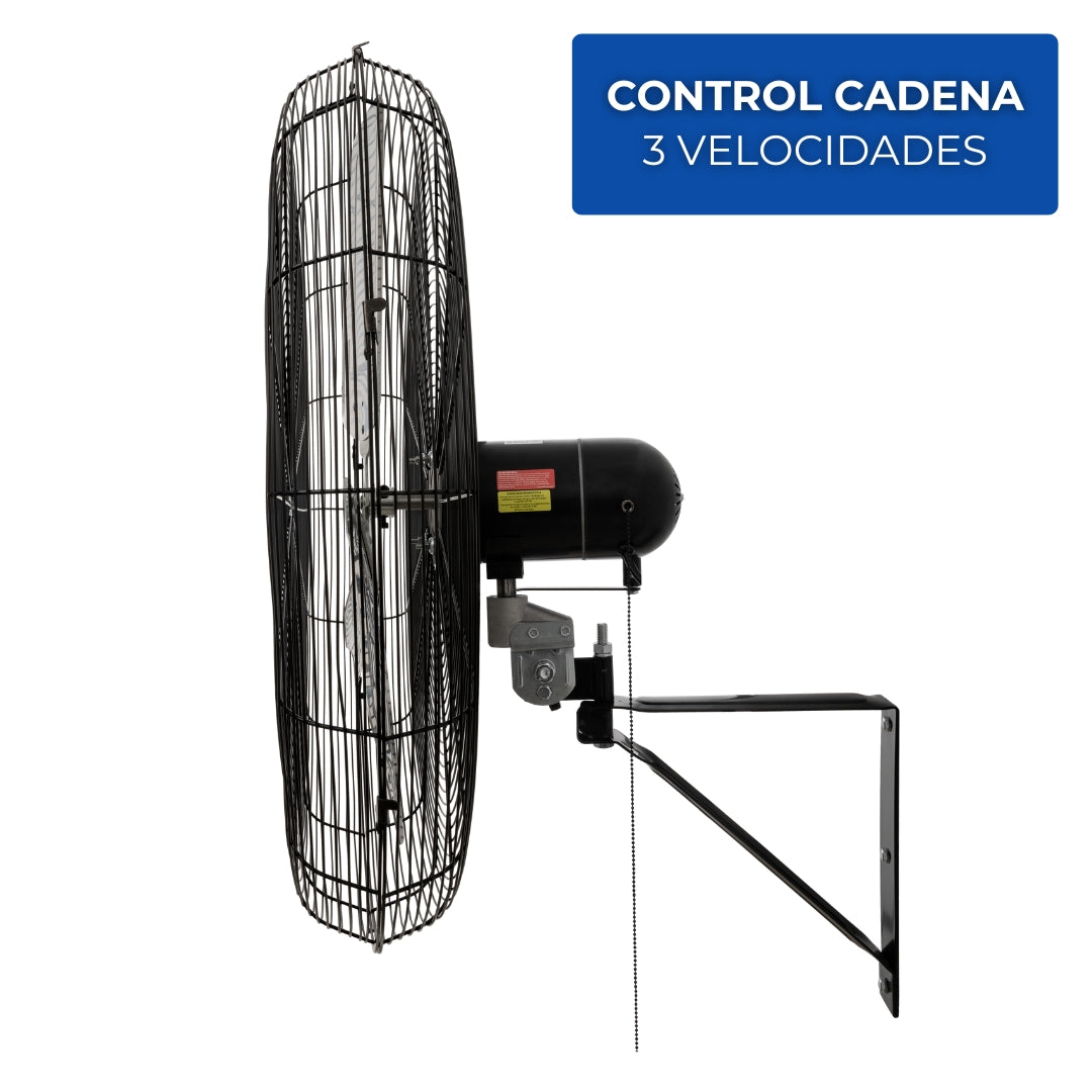 Narvik Ventilador de Pared 30" Industrial 230W con Aspas de Aluminio, Amplia Oscilación, Modelo NA1130 / NA-W30