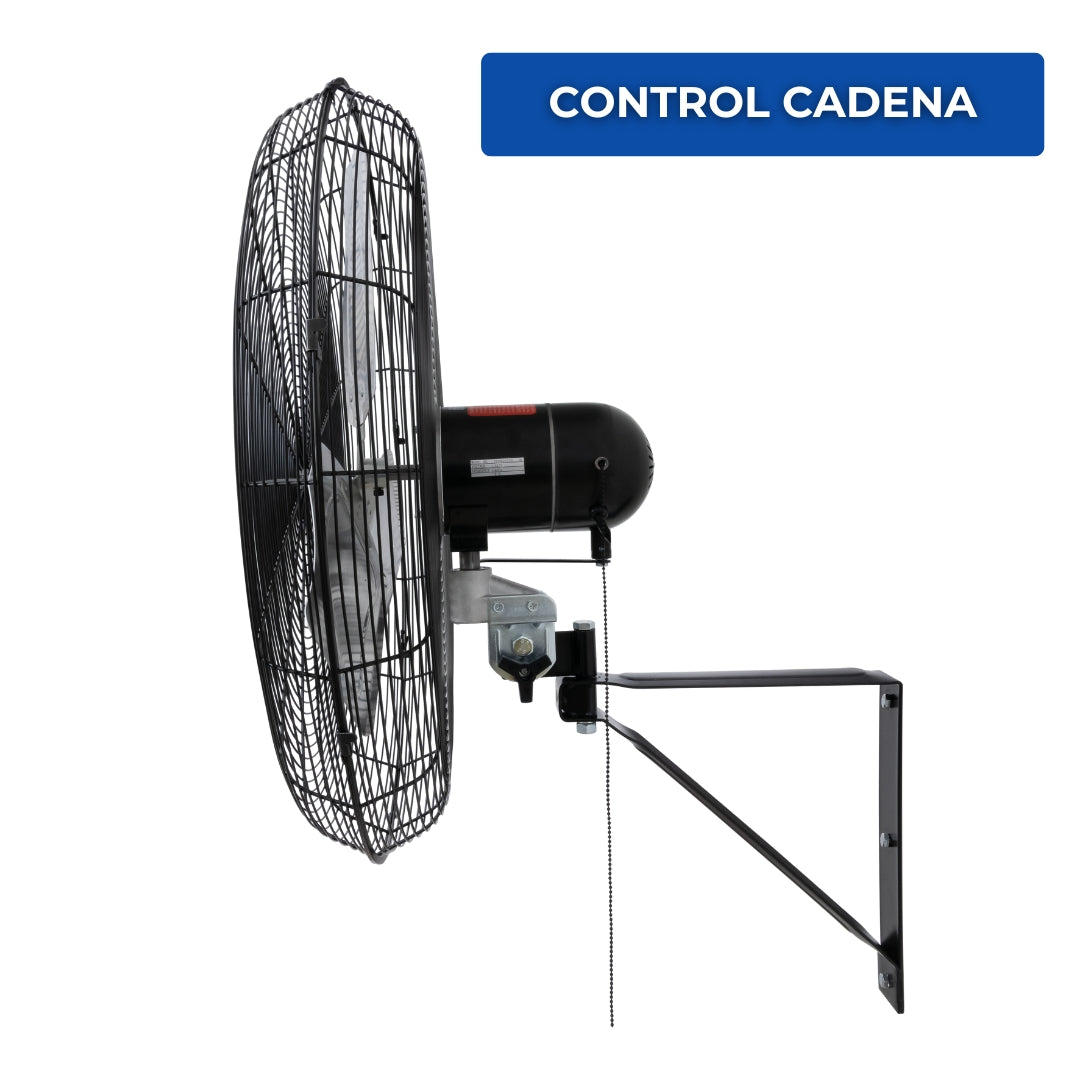 Narvik Ventilador de 24" Industrial de Pared 235W con Aspas de Aluminio, Amplia Oscilación, Modelo NA1124